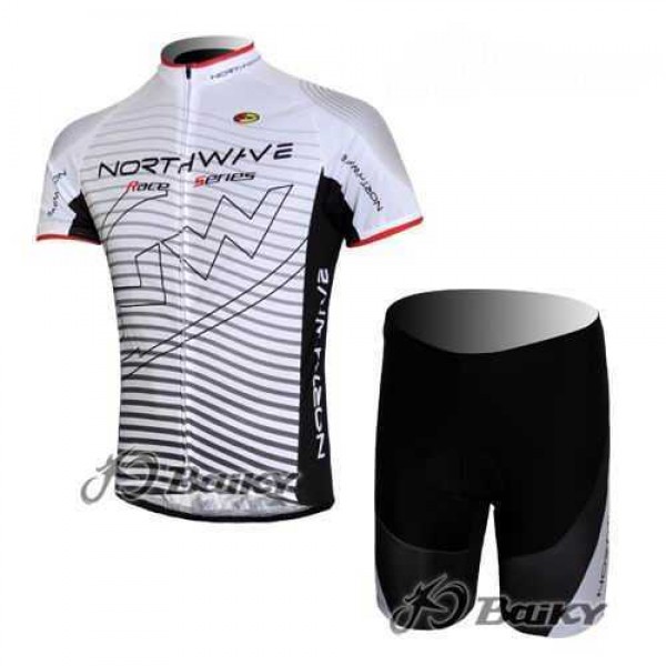 Northwave Pro Team Radbekleidung Radtrikot Kurzarm und Fahrradhosen Kurz weiß 985FM