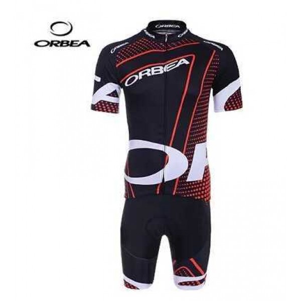 2015 Orbea Schwarz Rot Radbekleidung Fahrradtrikot Kurzarm und Fahrradhosen Kurz RW7J1