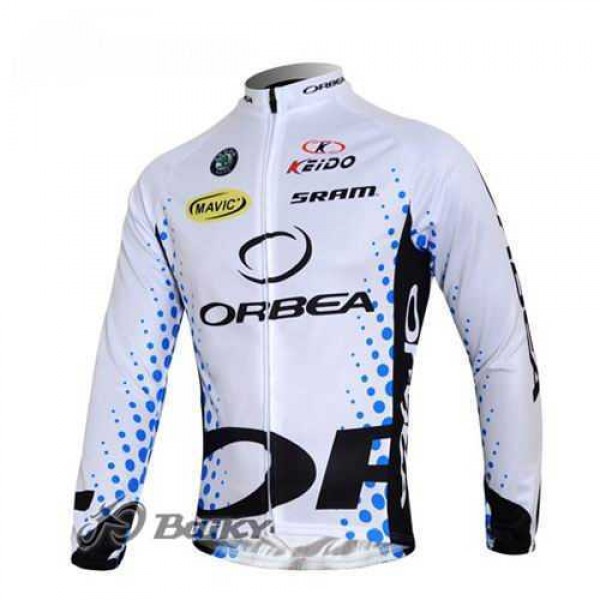 Orbea Pro Team Radtrikot Langarm weiß 3BPM2