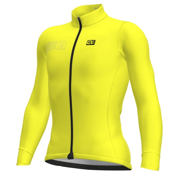 Ale Solid Color Block-gelb Fahrradbekleidung Radtrikot Langarm YXU61